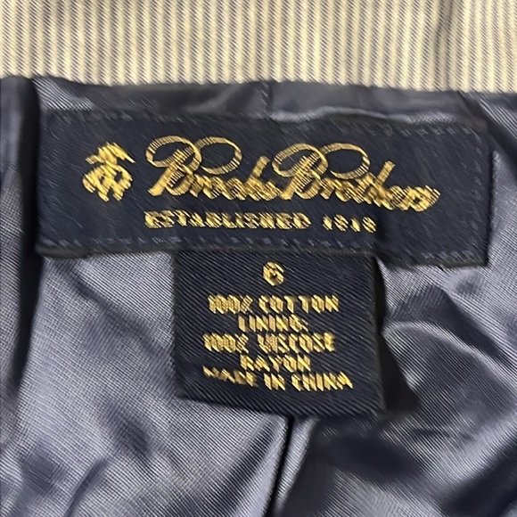 Brooks Brothers Seersucker Cotton Stripe Blazer Jacket Sz 6 Women - Picture 4 of 9